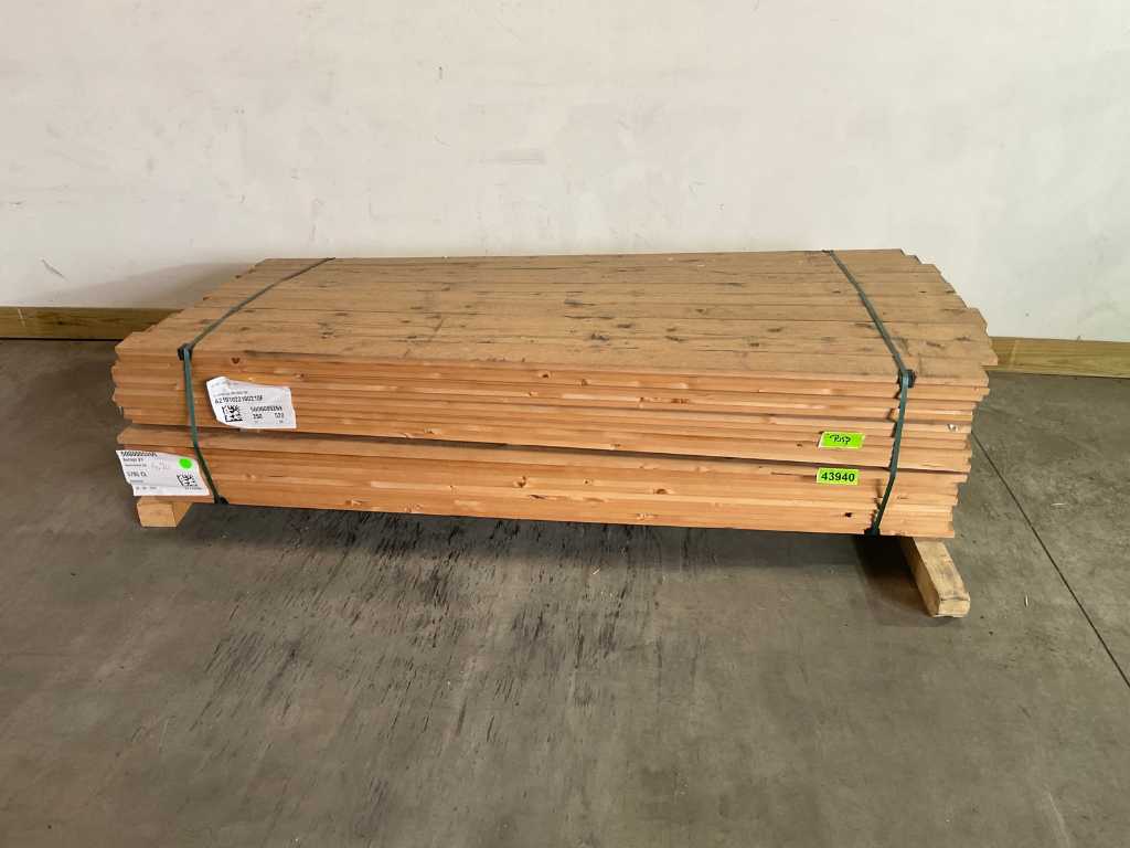 Vuren plank 210x9,5x1,8 cm (200x)
