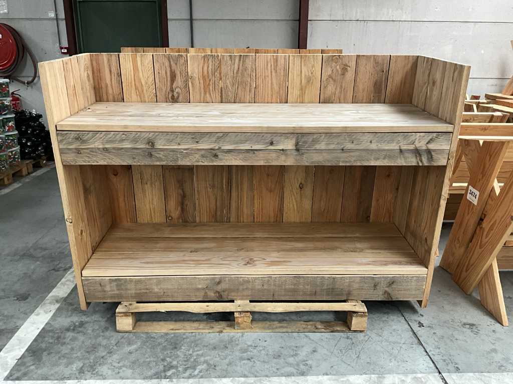 Wooden bar counter