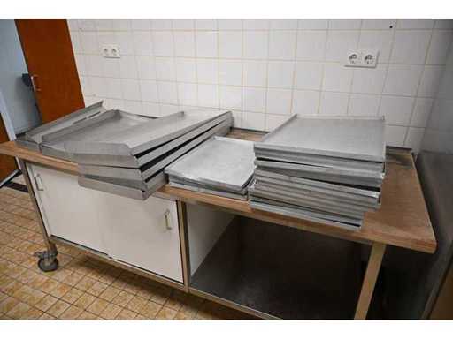 Charge von Aluminium-Bankettplatten
