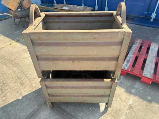 Container de stivuit din oțel (2x)