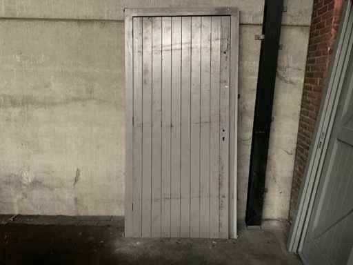 Douglas tuindeur in kozijn grijs 215x110 cm