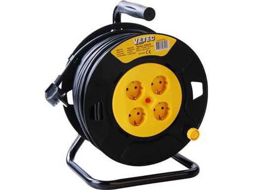 Vetec - Tenso V2515C - 25 mtr - 3G x 1,5 mm - Verlengkabelhaspels en -snoer