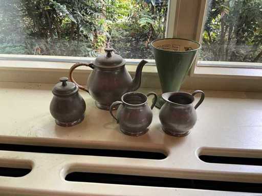 Meeuws & son Pewter decoration (4x)