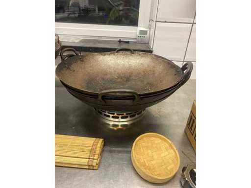 Padelle per wok con accessori