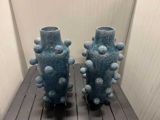 Light & Living - Vase deco MOLLY ceramics blue