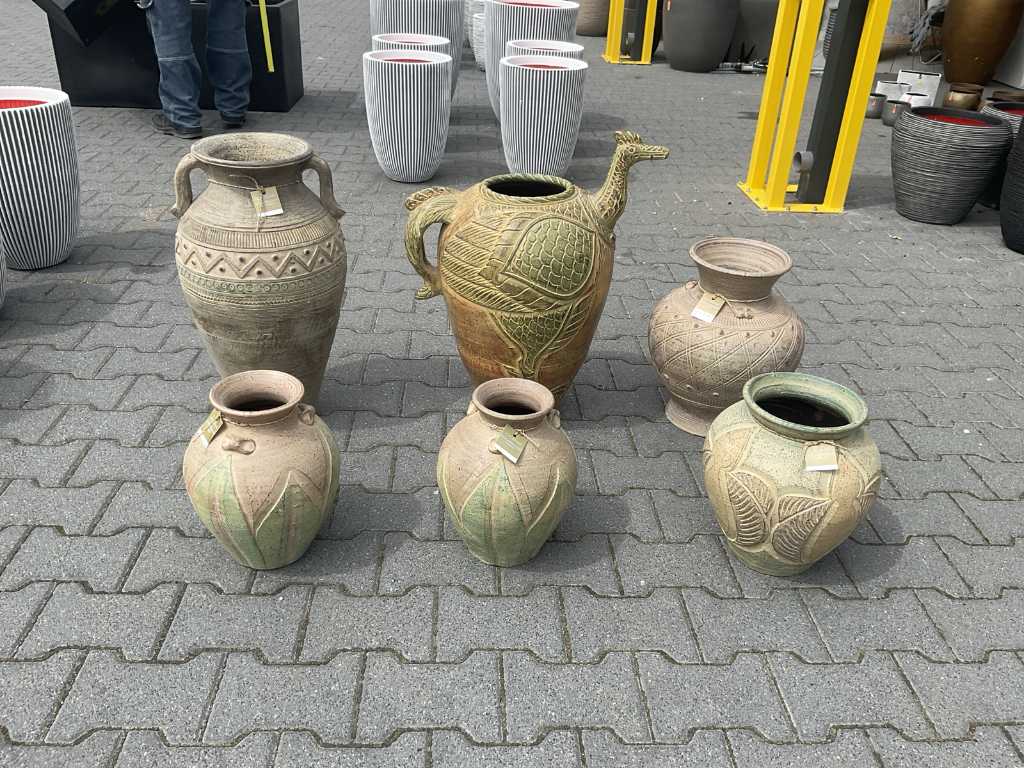 Terracotta potten nieuw (6x)