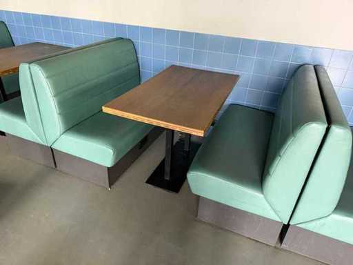 Satellit – 2x Restaurantbank mit Tisch