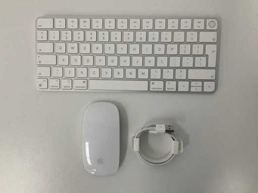 Apple - Magic QWERTY Keyboard z Touch ID i Magic Mouse