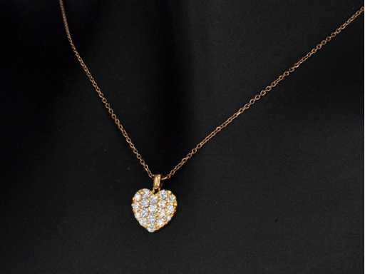 Collier en or rose Crivelli en diamants taille brillante de haute qualité