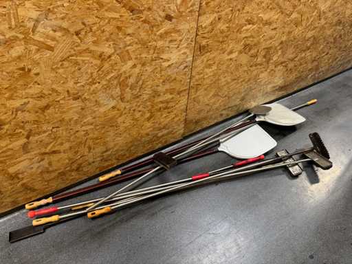 Batch of pizza oven utensils