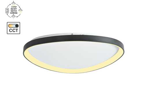 Lampe de plafond Auren 62cm 50W LED CCT 3 couleurs & 3 gradés (1x)