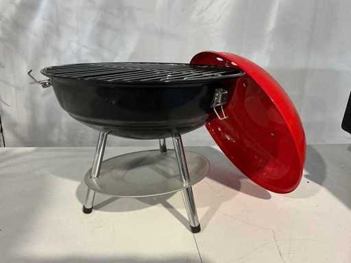Barbecue round - 35cm - red/black - charcoal