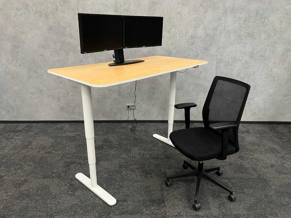 Complete electric sit/stand workstation 160x80