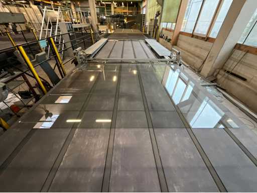 Lisec TBX-33/12 Glas Brecheinheit mit Transportfelder