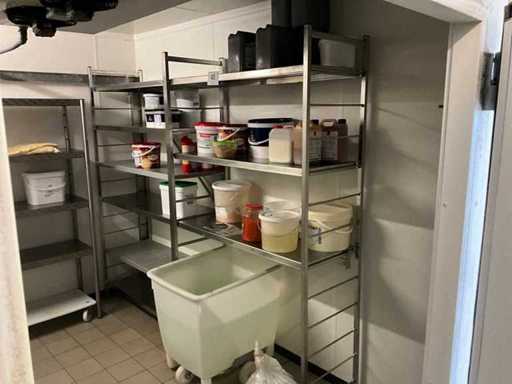 Rack de rangement en acier inoxydable (2x)