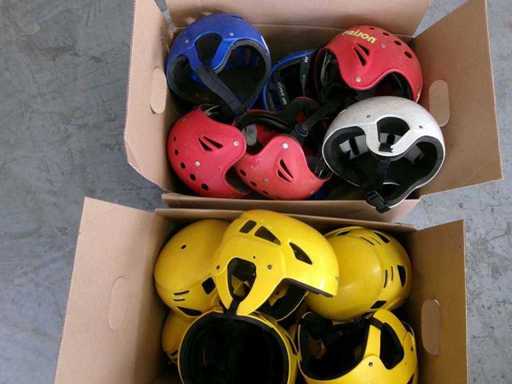 Canoe / kayak helmet, used, partly defective (U2) (30x)