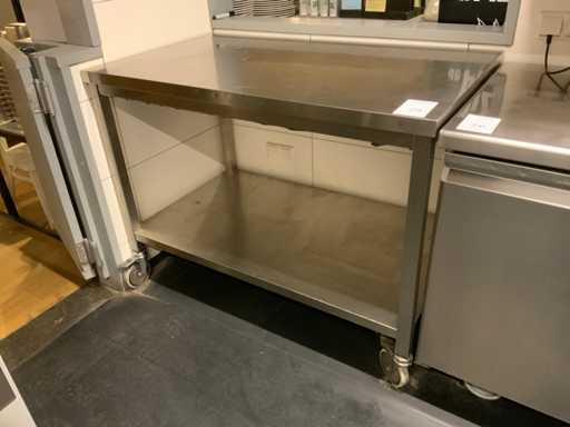 Mobiel Rvs werktafel