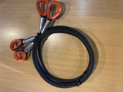AED RIGG - STEEL 1T/BLACK - 3M - ORANGE (2x)