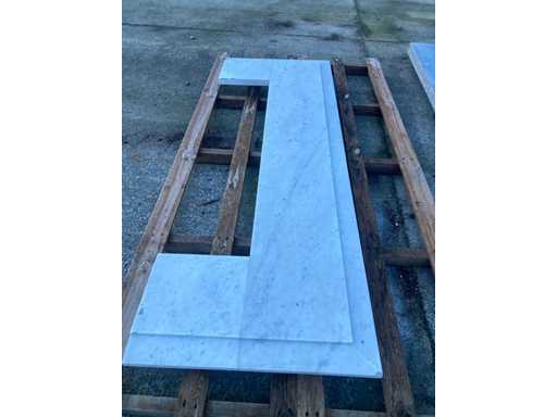 Marmurowa tablica kominka Bianco Carrara