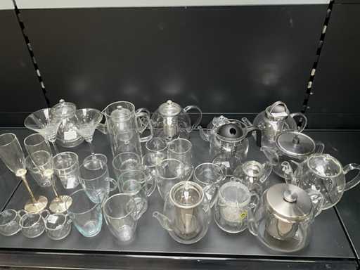 Mix kavel diverse glaswerk van o.a. Bredemeijer