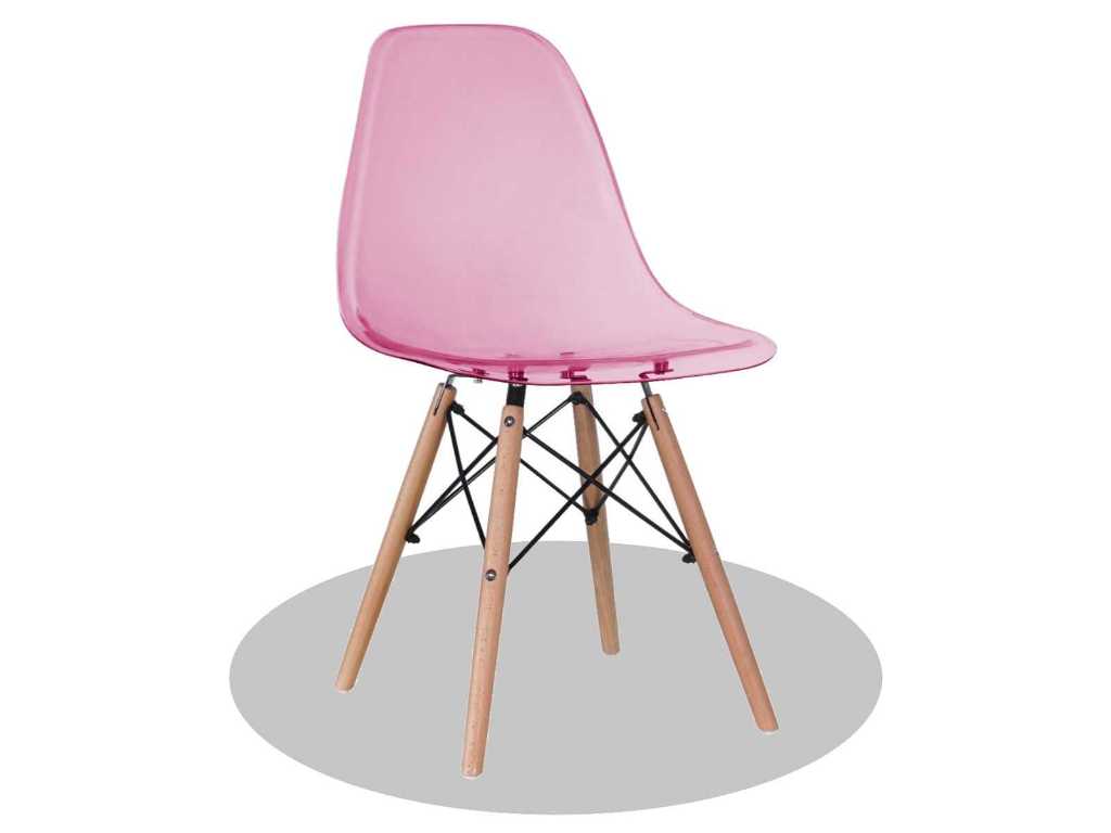 Stuhl - Transparente Rose - TR-Rose (4x)