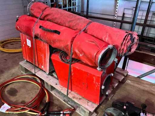 Party Heaters, blowers wn spiral hose