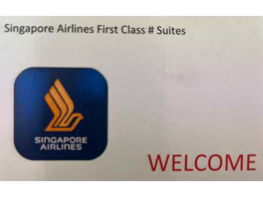 Pacchetto vanità VIP di Singapore Airlines