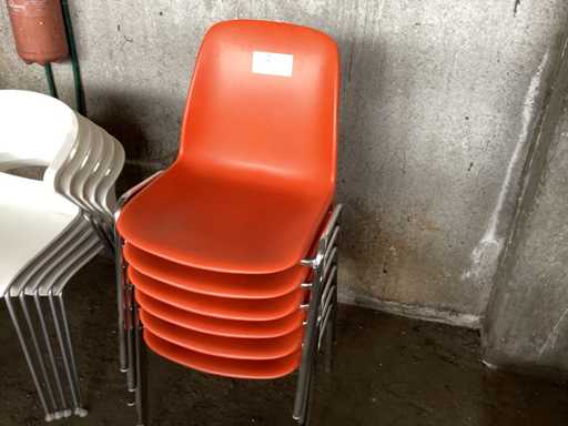 Sedie in plastica struttura in metallo (6x)