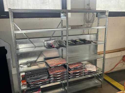 Errex storage rack with contents