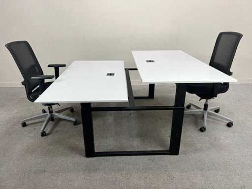 SEDUS - 2p Workbench + 2 x Viasit bureaustoelen - Bureaus (2x)