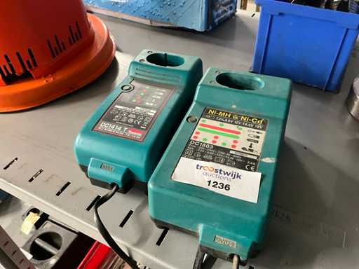 Makita DC1414T / DC1803 Batterieladegerät (2x)