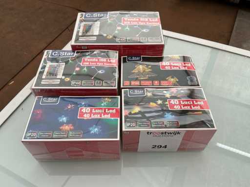 C.Star. Verschiedene LED-Weihnachtsbeleuchtungen. (5-fach)