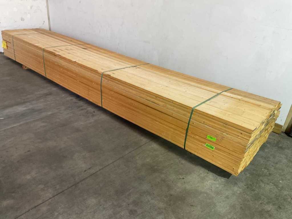 Vuren plank 540x9.5x1.8 cm  (35x)
