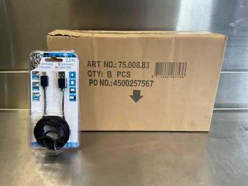 (8x) Q-Link USB C cable - 2.5 mtr