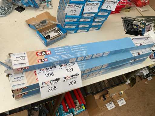 3 x inox wand kapstokken