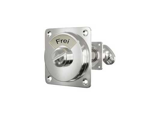 (50x) Frei / Besetzt Toilet Lock Nickel Gloss