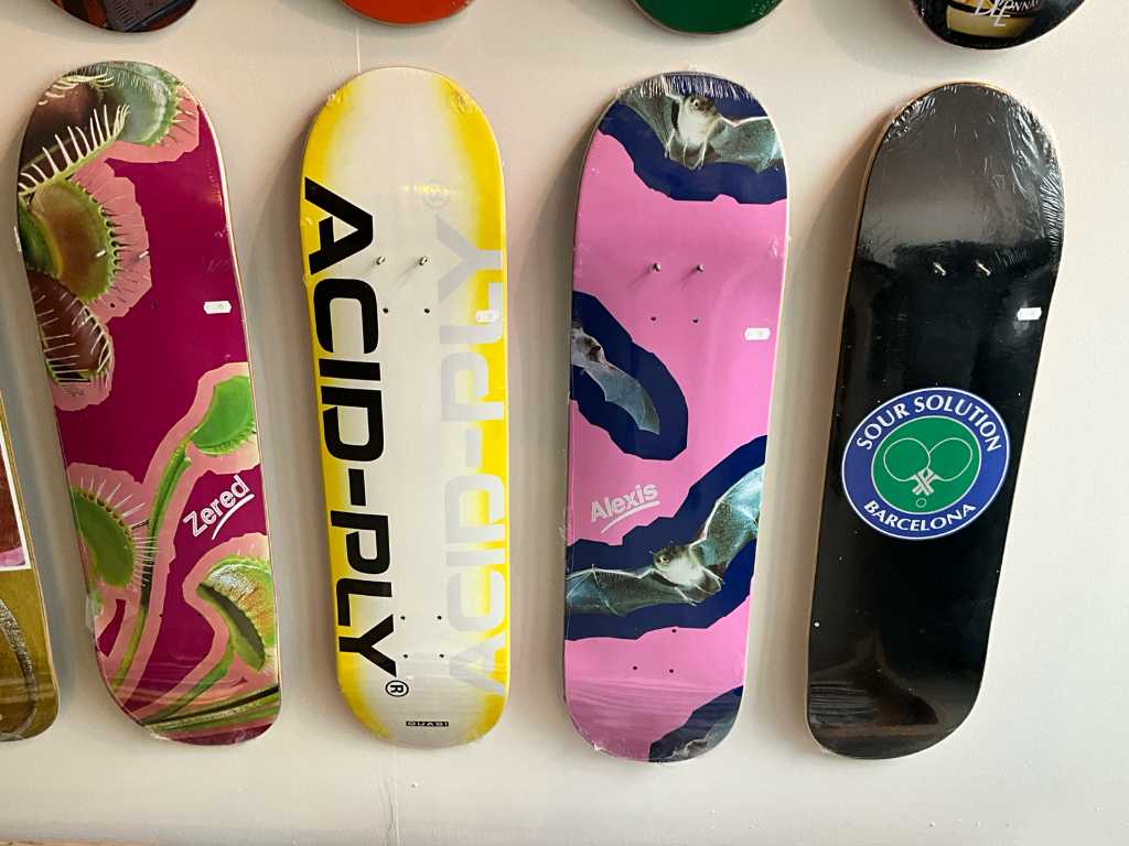14 diverse skateboards