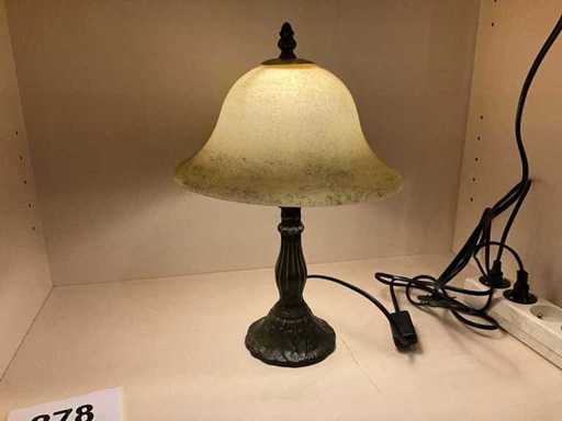 Pate de Verre Table Lamp Vintage