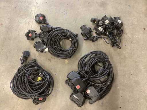 Gummi–Verlängerungskabel hochwertig mit Einfach– und Mehrfachdosen