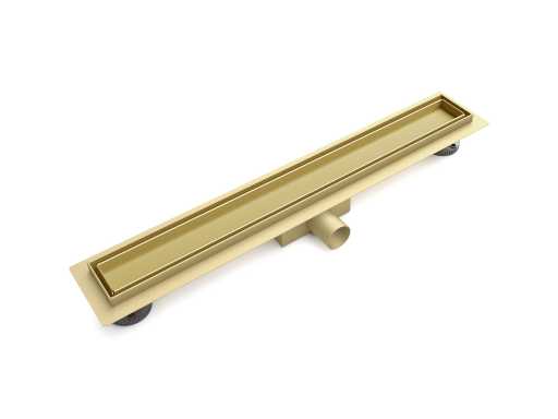 Siphon de douche Mawialux or brossé (disponible en 3 tailles)