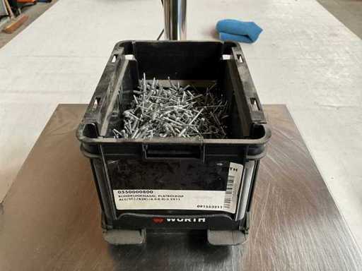 Würth 2.52kg Blind rivet flat head ALU 4.0-8.0/3.2x11 in stackable container