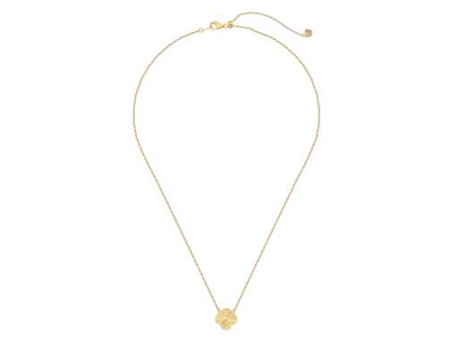 Gouden collier met 1 klaver 14K goudverguld