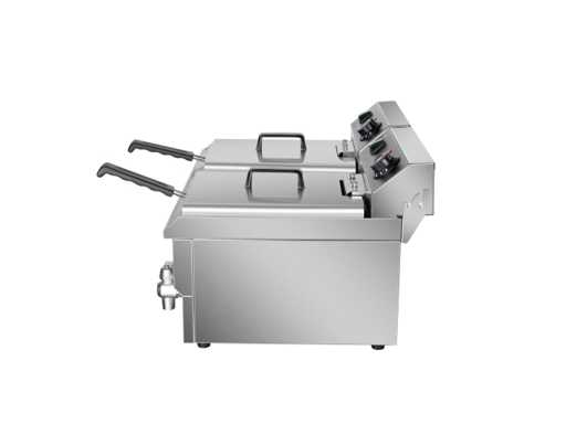Horeca Apparatuur - Professionele Elektrische Friteuse 2 Manden 13L - Horeca Apparatuur - Frituur