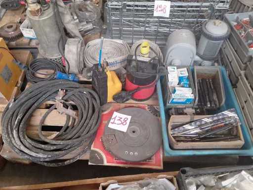 Loodgieters- en andere materialenvoorraad