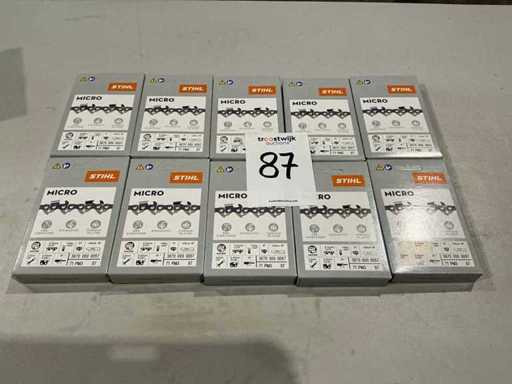 10x Stihl 3670 000 0057 Chaîne pour tronçonneuse