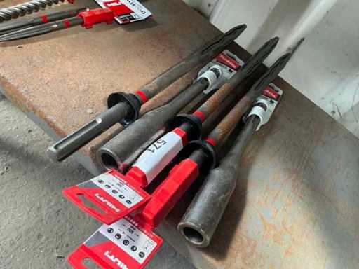 Hilti / Makita Vari scalpelli e battitosi per perni da terra (5x)