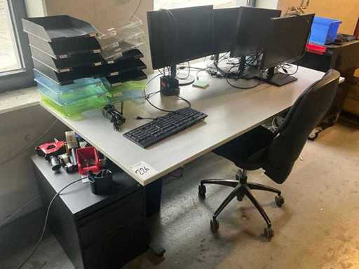Desk with chair and accessories