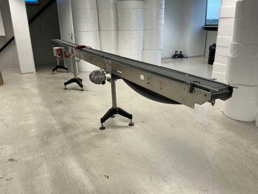 Convoyeur à rouleaux en acier inoxydable actionné électriquement