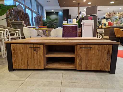 Vintage Teak TV Furniture Atlanta 175 x 45 x H50cm 2 portes