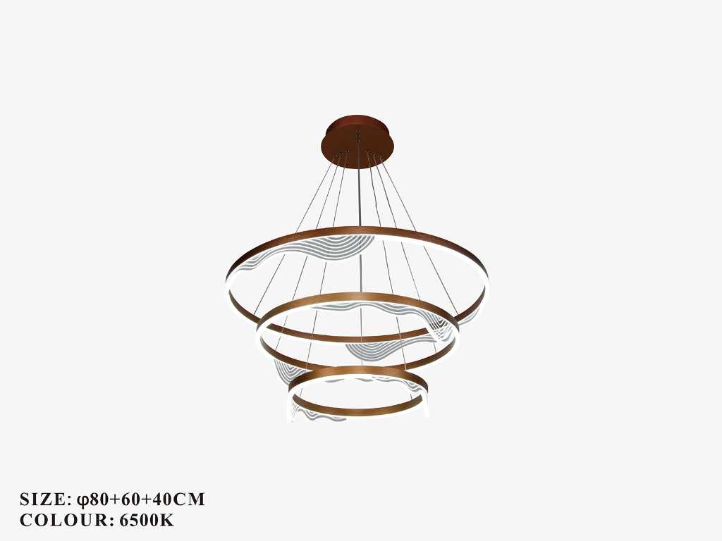 Chandeliers LED - 3 colors - remote control - Dimmable - Art.nr. (P7081/40+60+80)